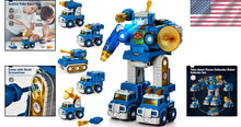Load image into Gallery viewer, Transforming Robot Toy - 5 Take Apart Vehicles to Encourage Creativity in Kids