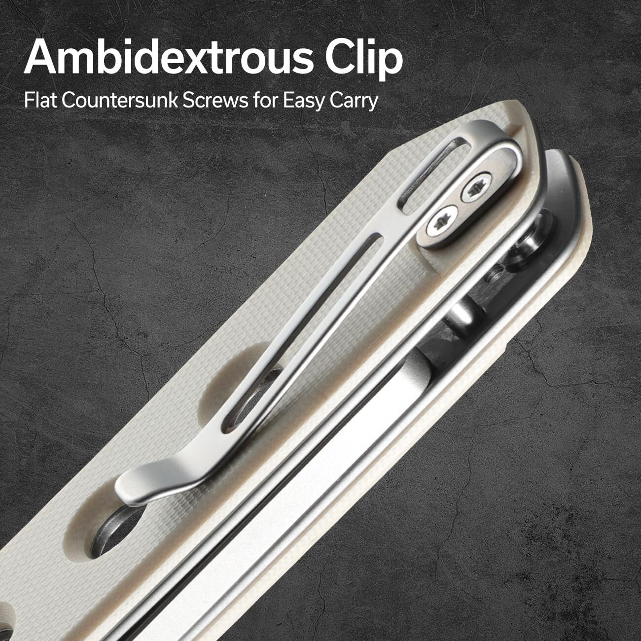 Ambidextrous Superlock Folding Knife with 3.54" Damascus Blade - Perfect Gift