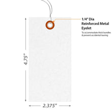 Load image into Gallery viewer, 1000 White Shipping Tags with Pre-Attached Wires - Durable Tyvek, Rectangular