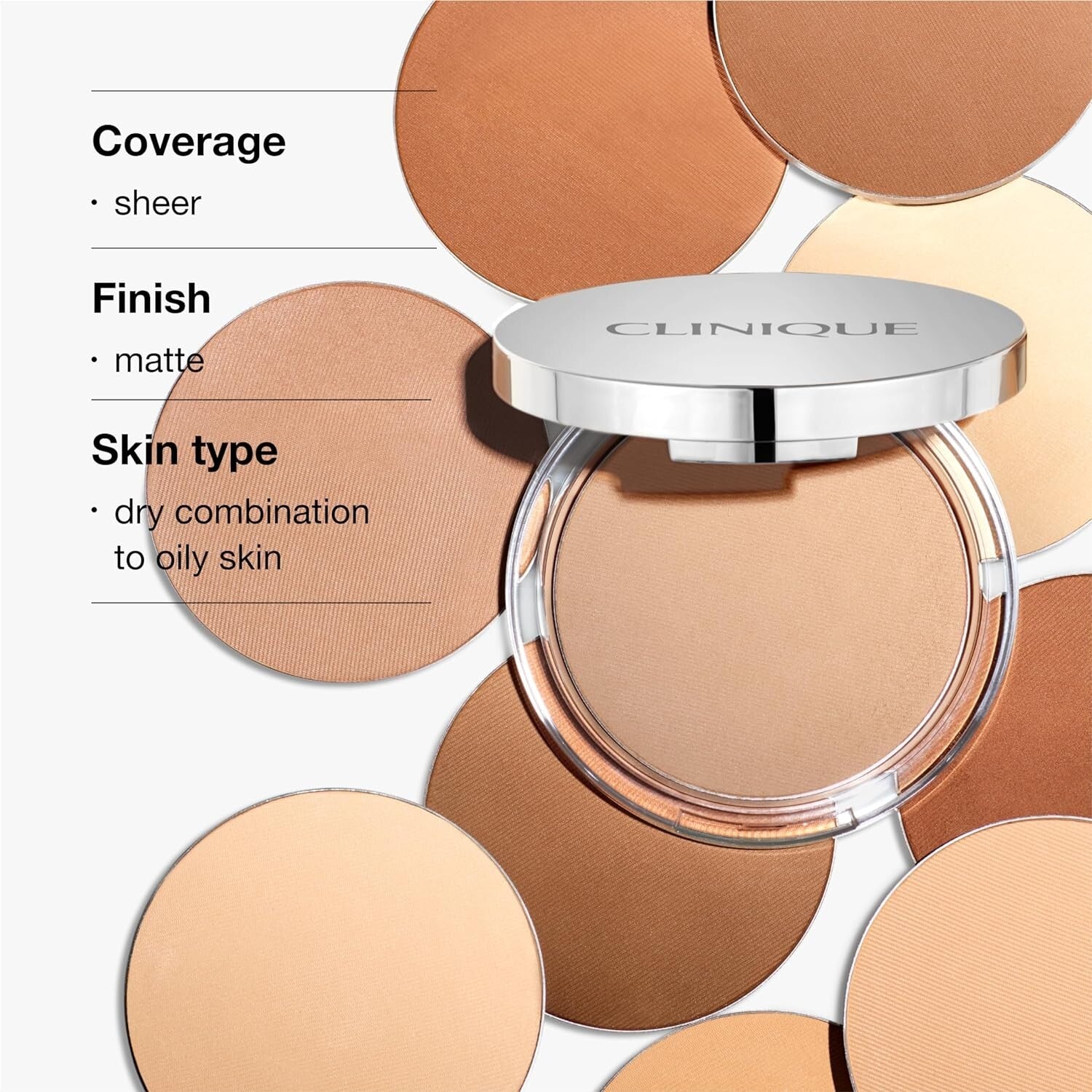 Matte Finish Pressed Powder for Oily & Combination Skin – 0.27 Oz Compact