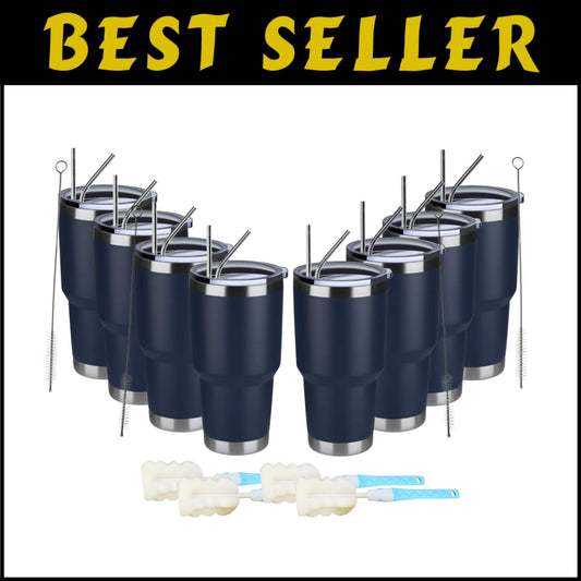 Durable 30oz Double Wall Coffee Tumblers - BPA-Free for On-the-Go Beverages