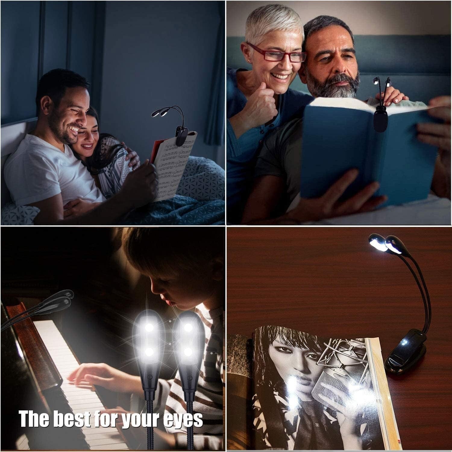 Adjustable USB & AAA Battery Clip-On Music Stand Lights - Perfect for Travel