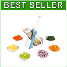 Load image into Gallery viewer, Light Blue Mandoline Slicer - Versatile Veggie Cutter with Safety Lock Mechanism