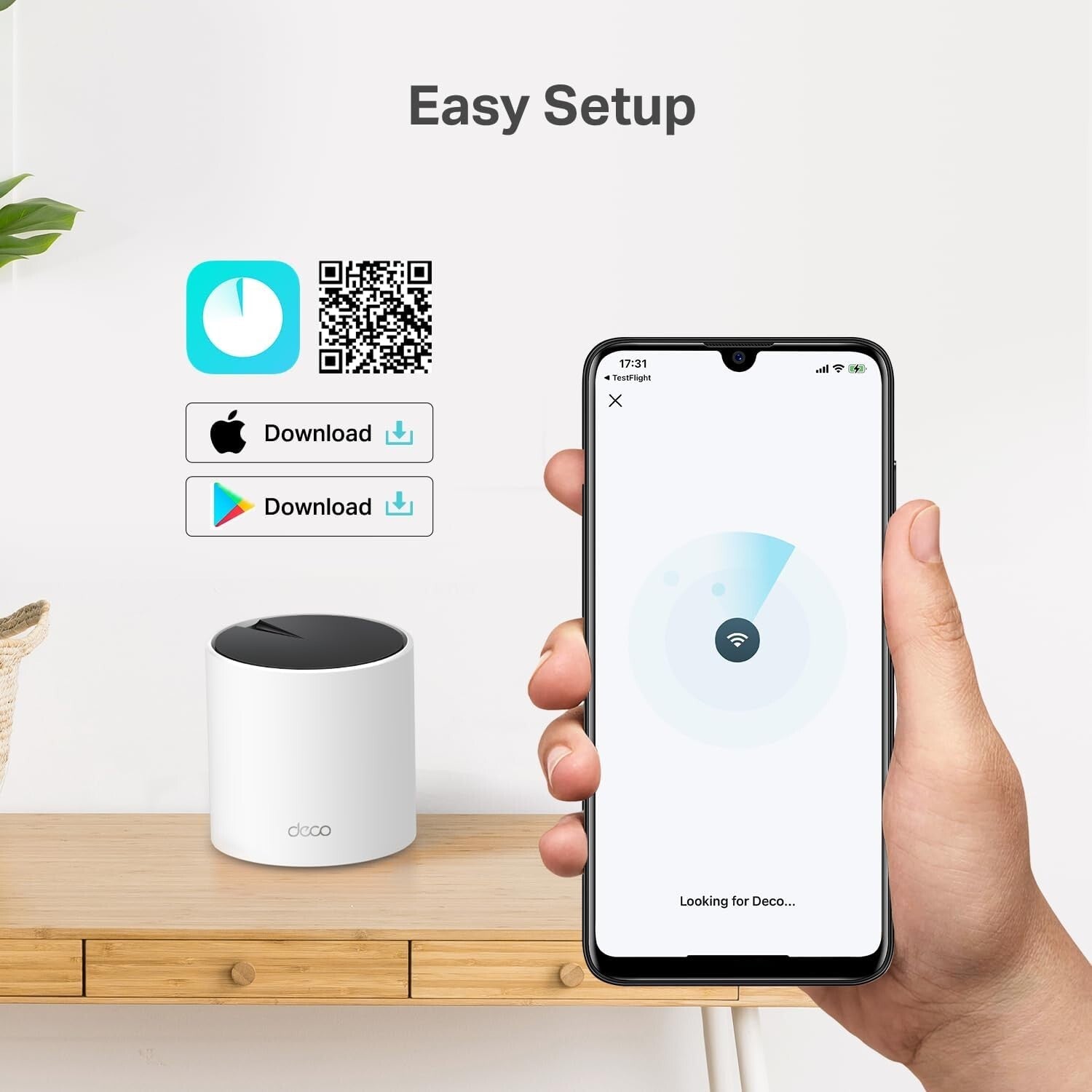 AX3000 Wi-Fi 6 Mesh System Deco X55 Pro - Covers 6500 Sq.Ft., Ideal for Gigabit