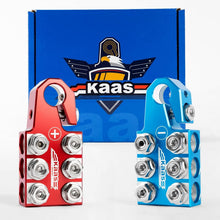 Load image into Gallery viewer, Durable Battery Terminal Clamps - Red &amp; Blue Anode Top Post Set for All Vehicles