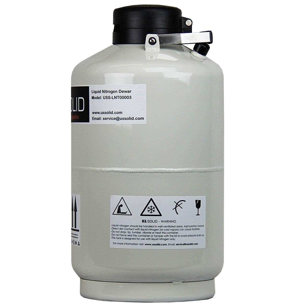Compact 10L Cryogenic Container Dewar - 6 Canisters Included, Lightweight Design