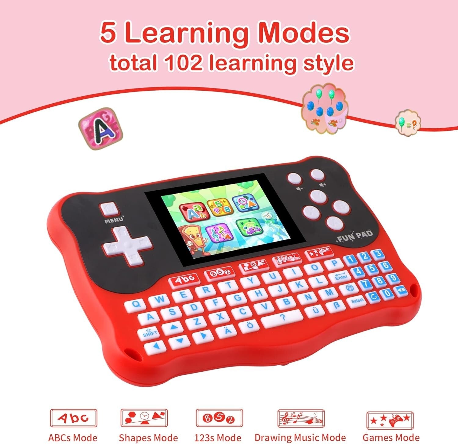 Interactive Educational Tablet for Kids - 102 Fun Learning Activities Ages 3-12