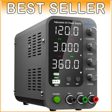 Load image into Gallery viewer, Portable 0-120V 0-3A DC Power Supply with Dual USB Ports &amp; Output ON/OFF Switch