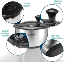 Load image into Gallery viewer, Multi-Functional Salad Spinner &amp; Vegetable Washer - Non-Slip 4.2 Qt Capacity