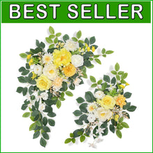 Load image into Gallery viewer, Versatile Yellow Floral Arch Arrangement - Ideal for Weddings and Celebrations