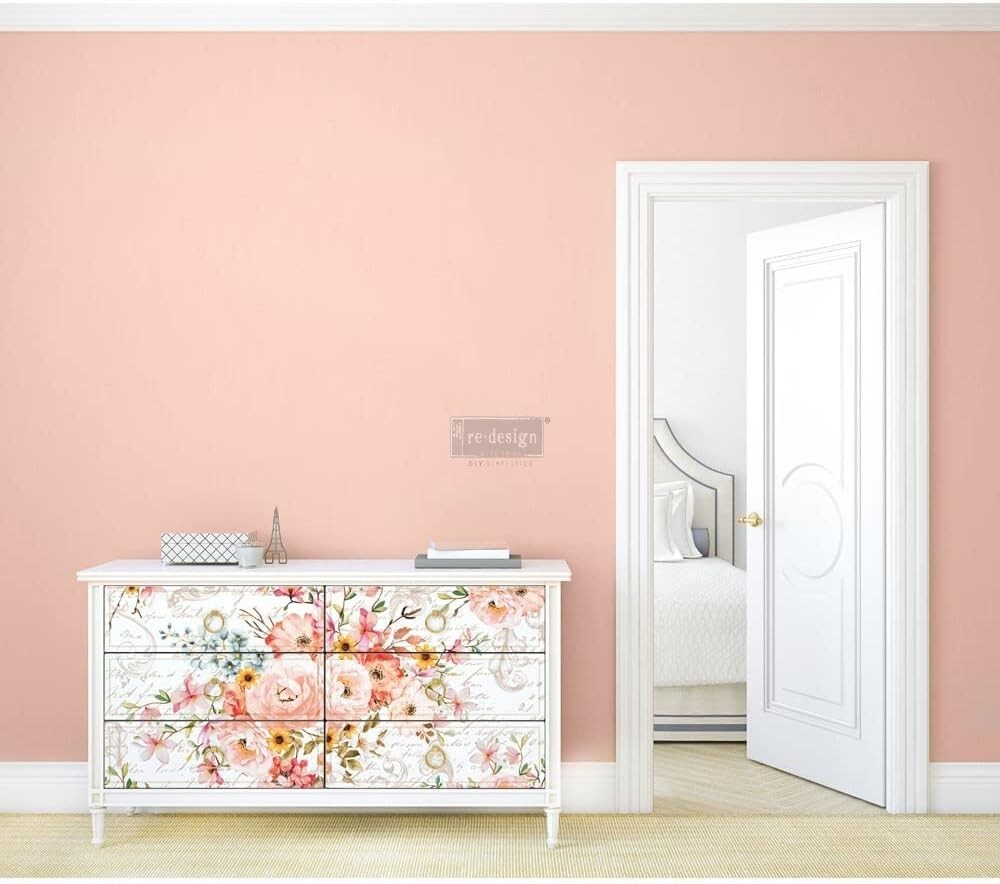 Elegant Floral Decor Transfer - 30 x 44 Inches for Versatile Interior Design