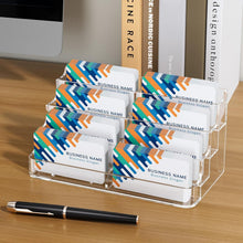 Load image into Gallery viewer, Elevate Your Desk with a Polished 8-Pack Acrylic Business Card Display Holder