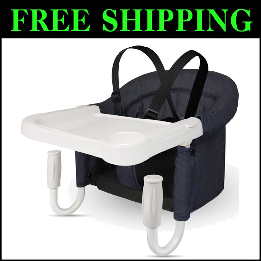 Sturdy Hook On Chair with Safety Tray for Toddler Dining - 37lbs Capacity