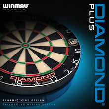 Load image into Gallery viewer, Diamond Plus Professional Bristle Dartboard - BDO Endorsed for Ultimate Play