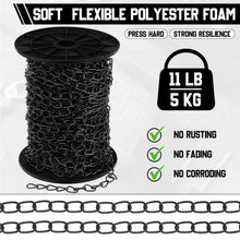 Load image into Gallery viewer, 300ft Durable Galvanized Steel Jack Chain in Elegant Black for Versatile Hanging