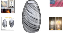 Load image into Gallery viewer, Handblown Oval Art Glass Shade - Elegant Replacement for Mini Pendant Fixtures