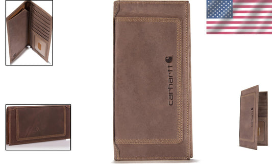 Brown Rodeo Men's Wallet - Rugged Top-Grain Leather with Triple Stitch Design