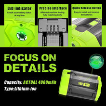Load image into Gallery viewer, Durable 56V 4.0Ah EGO Replacement Battery with Power Indicator &amp; Storage Holder