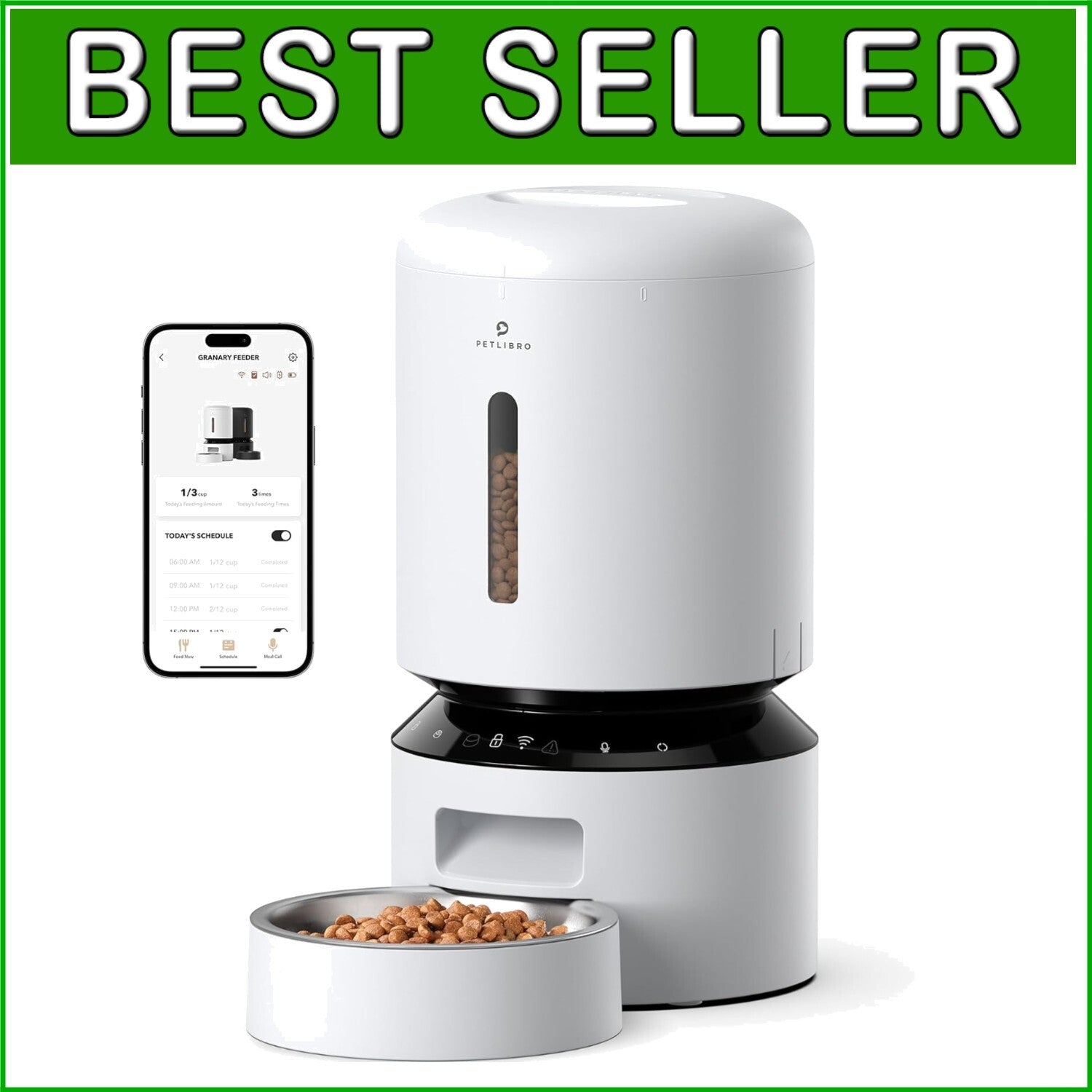 Pet Feeder with Smart App Control - 10 Meal Schedule & Freshness Technology