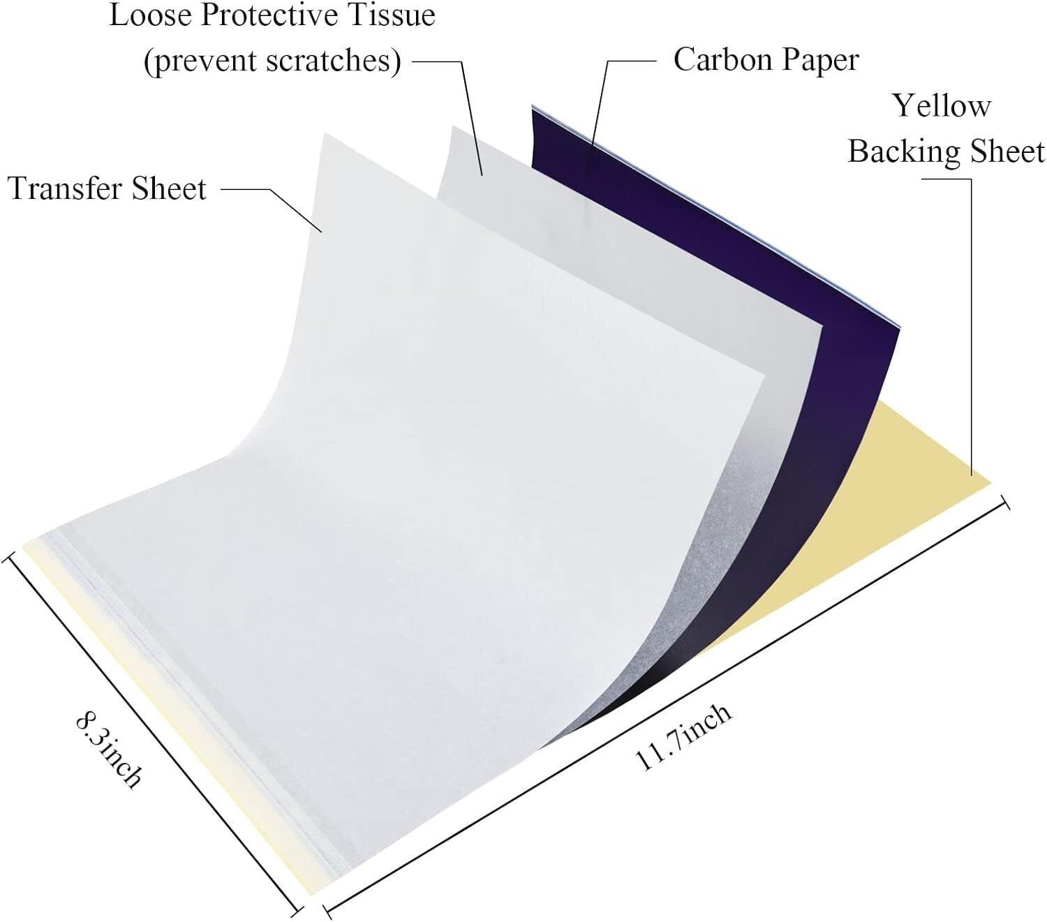 A4 Sized Tattoo Stencil Paper, 300 Sheets - Ideal for Tattoo Artists & Hobbyists