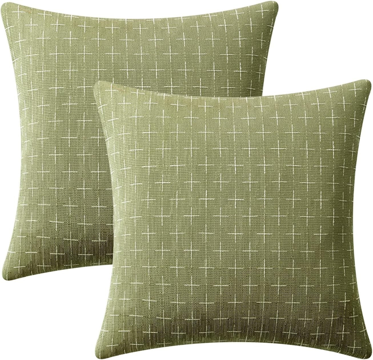 Chic Sage Green 24x24 Pillow Covers for Sofa & Bed - Premium Quality Fabric
