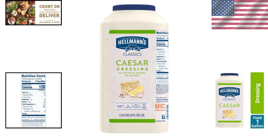 Creamy Gluten-Free Caesar Salad Dressing - 128 Fl Oz for Culinary Excellence