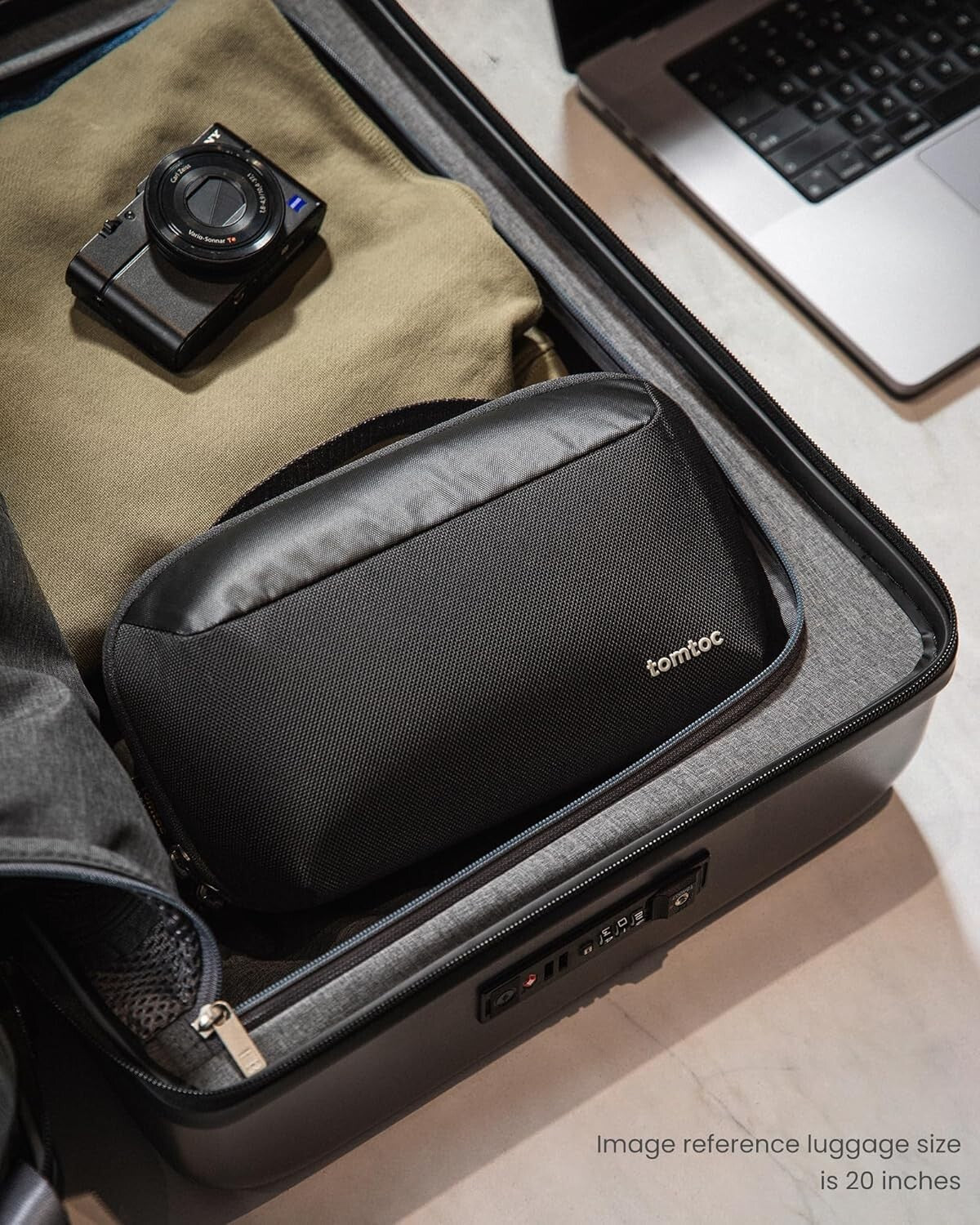 Water-Resistant Electronic Organizer Pouch for MacBook Cables & Accessories