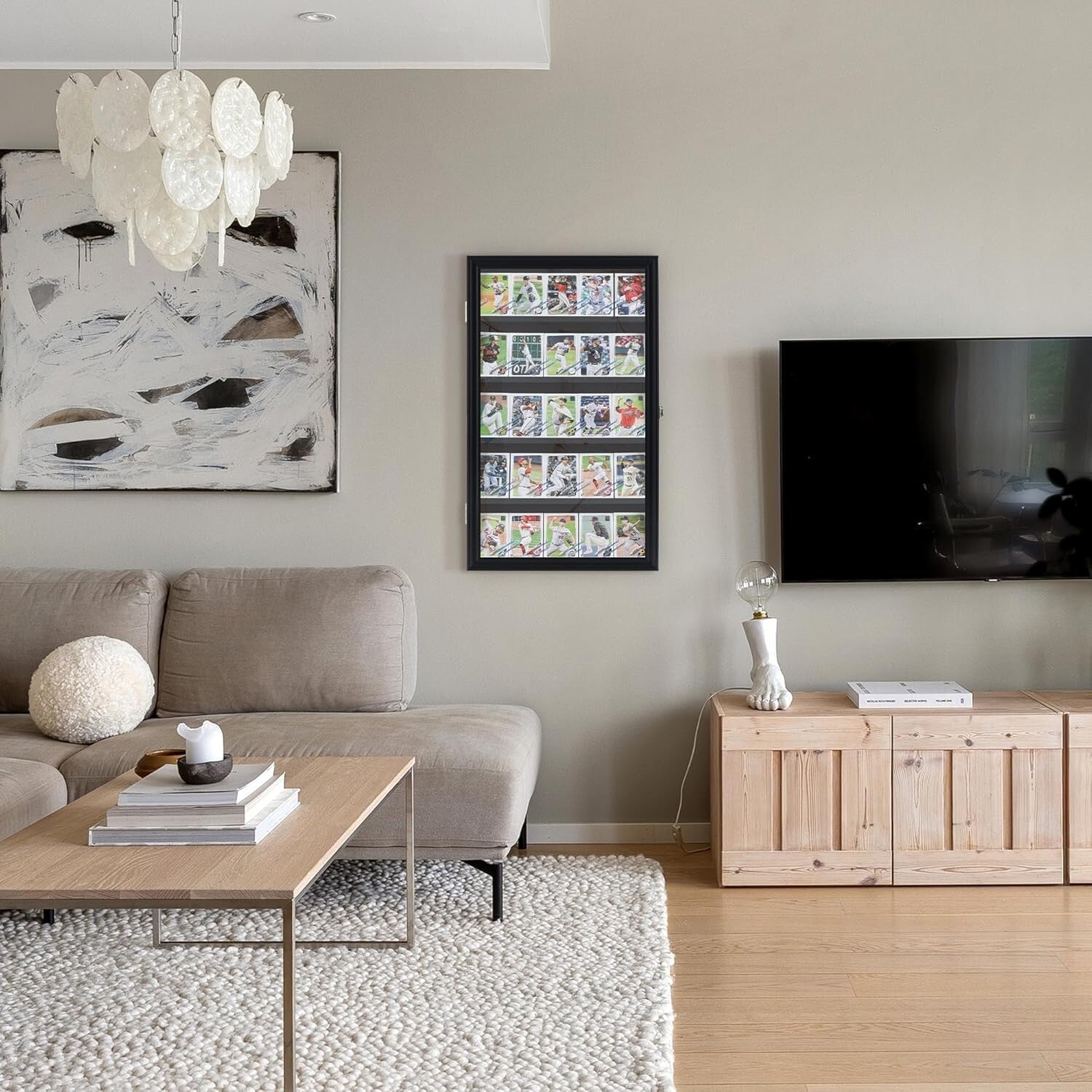 Premium 20 Hockey Puck Display Case with UV Protection - Wall Mount Shadow Box