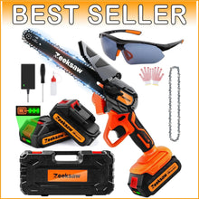 Load image into Gallery viewer, Lightweight 6-Inch Cordless Mini Chainsaw with 2 Batteries for DIY Gardening