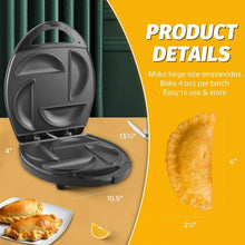 Load image into Gallery viewer, Premium Stainless Steel Empanada Maker with Temperature Control &amp; Recipe Booklet
