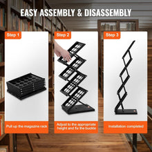 Load image into Gallery viewer, 4-Tier Portable Brochure Display Stand with Carrying Bag - Office &amp; Trade Shows