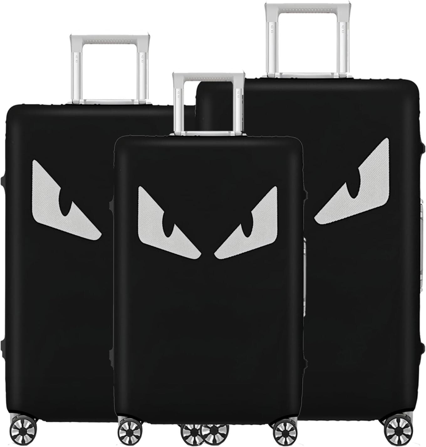 Luggage Cover Set of 3 - Washable Scratch-Resistant Protector for Suitcases