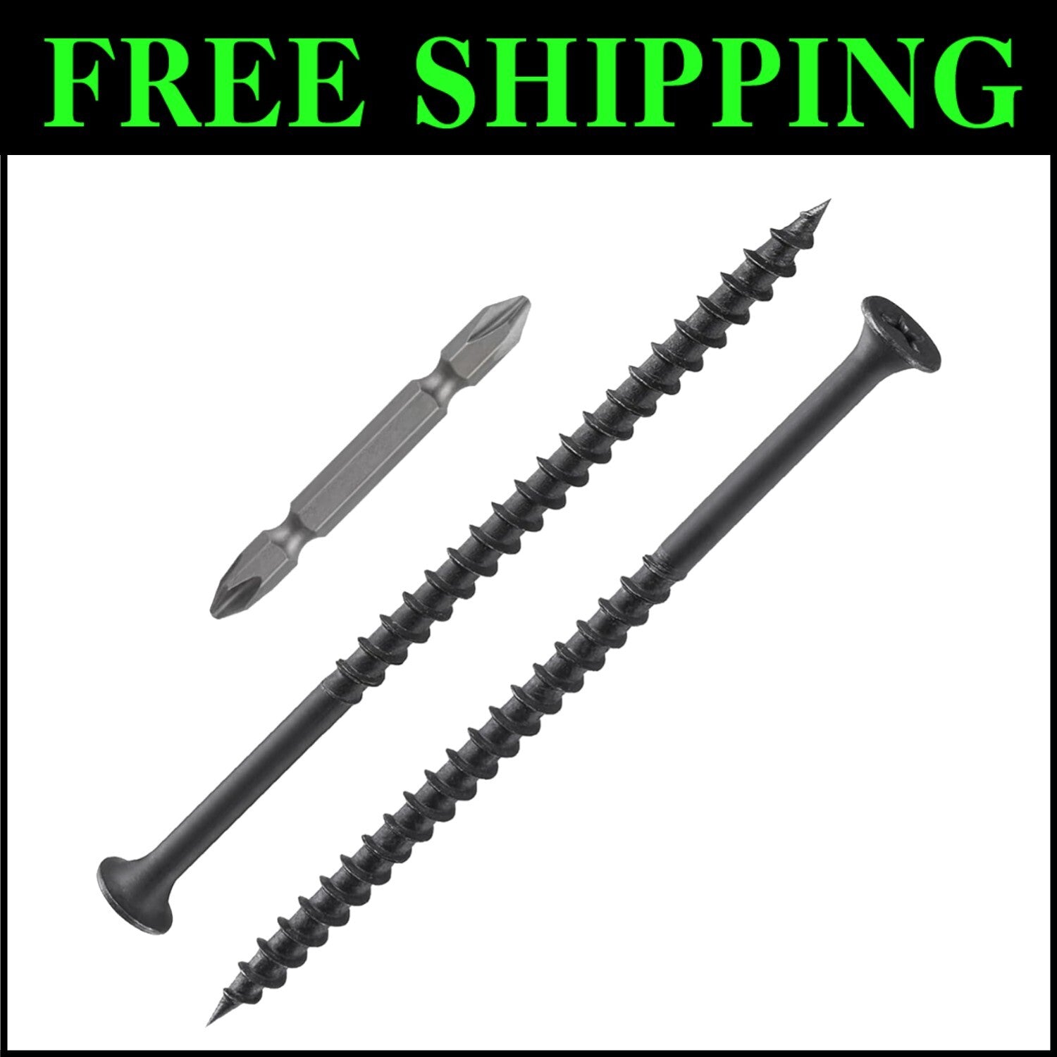 Durable 15 Lbs Coarse Threaded Black Screws - Ideal for Wood & Drywall