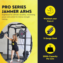 Load image into Gallery viewer, Height Adjustable Jammer Arms for Power Cage - Home Gym Strength Training
