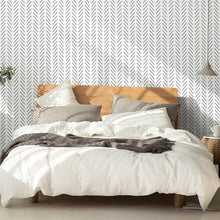 Load image into Gallery viewer, Chic Black &amp; White Removable Wallpaper with Modern Geometric Design - 72.65sq.ft