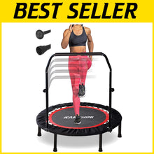Load image into Gallery viewer, Folding Mini Fitness Trampoline with Non-Slip Handle - Ideal for Home Workouts