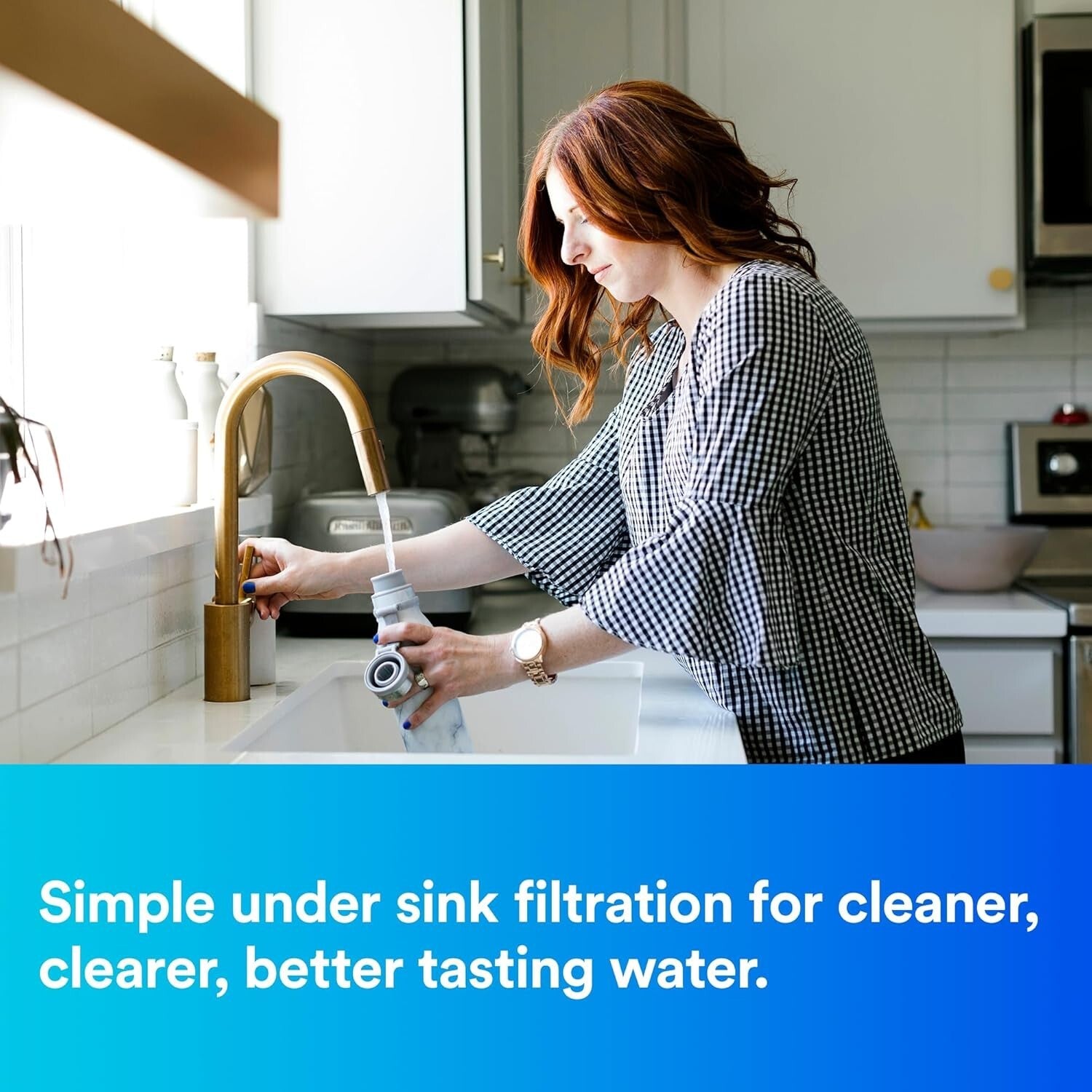 Under Sink Quick Change Water Filtration System for Cleaner, Great-Tasting Water