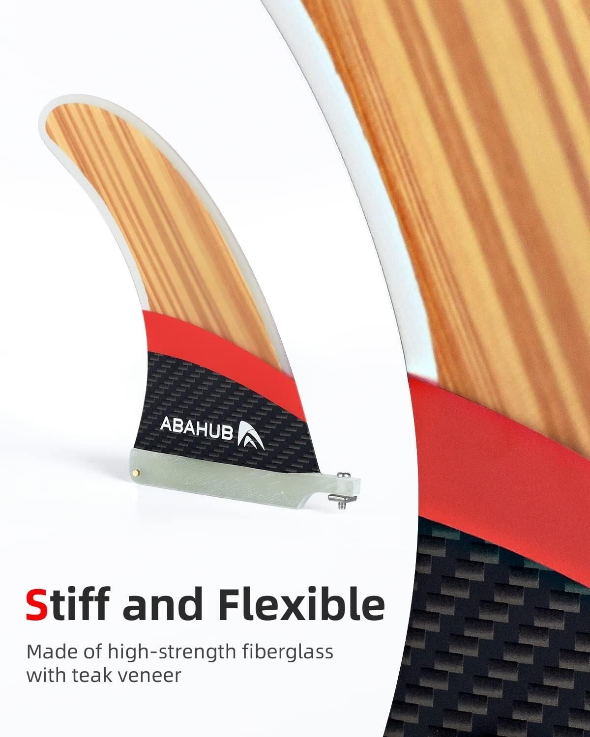 All-Conditions 9'' Fiberglass SUP Fin - Tool-Free Installation & Carry Cover