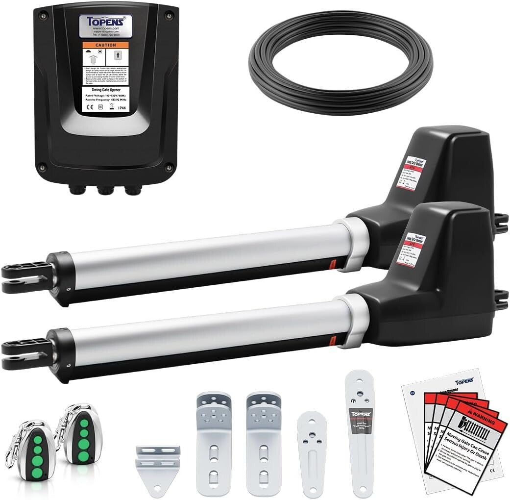 Electric Driveway Gate Opener for Medium Duty - Up to 18ft, Remote Control