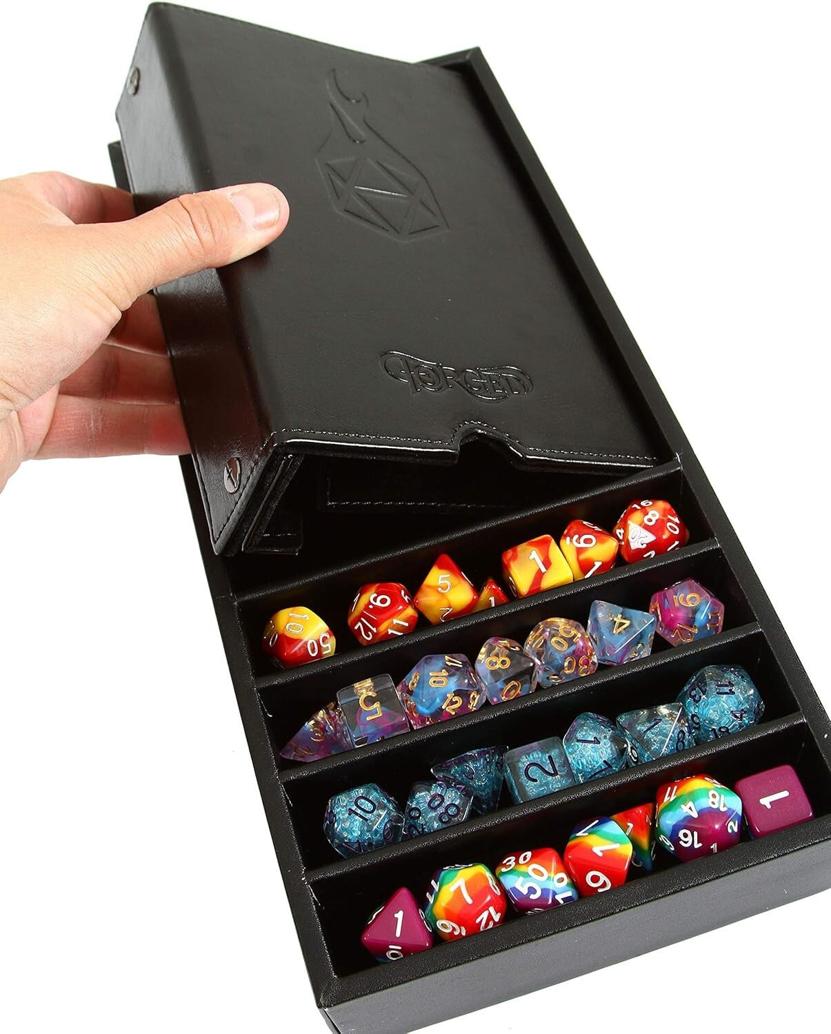 Portable PU Leather Dice Tray and Tower - Ultimate Dungeons & Dragons Storage