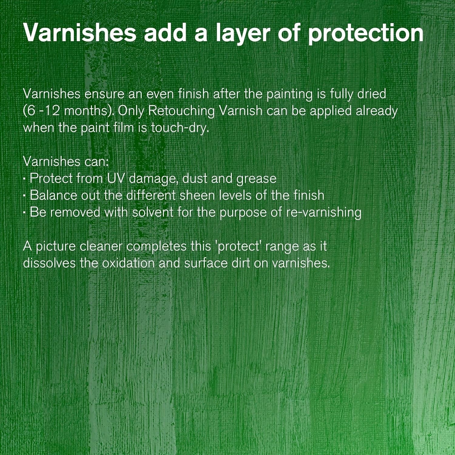 Gloss Finish Artists' Varnish 500ml - Clear, Non-Yellowing Protection