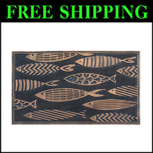 Load image into Gallery viewer, Elegant Nautical Fish Doormat - Low Maintenance Indoor/Outdoor 18"x30" Mat