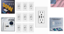 Load image into Gallery viewer, UL Certified USB Outlet, 10-Pack - 30W 3-Port Charging Solution for Modern Homes