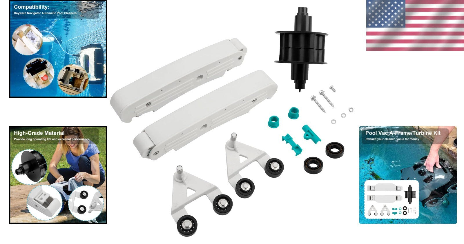 Durable Hayward Navigator Pool Cleaner A-Frame & Pod Combo Kit—Easy Install!