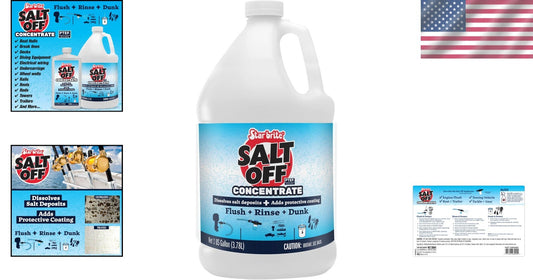 Concentrated 1 Gallon Salt Remover - Protects Boats & Vehicles from Salt Damage