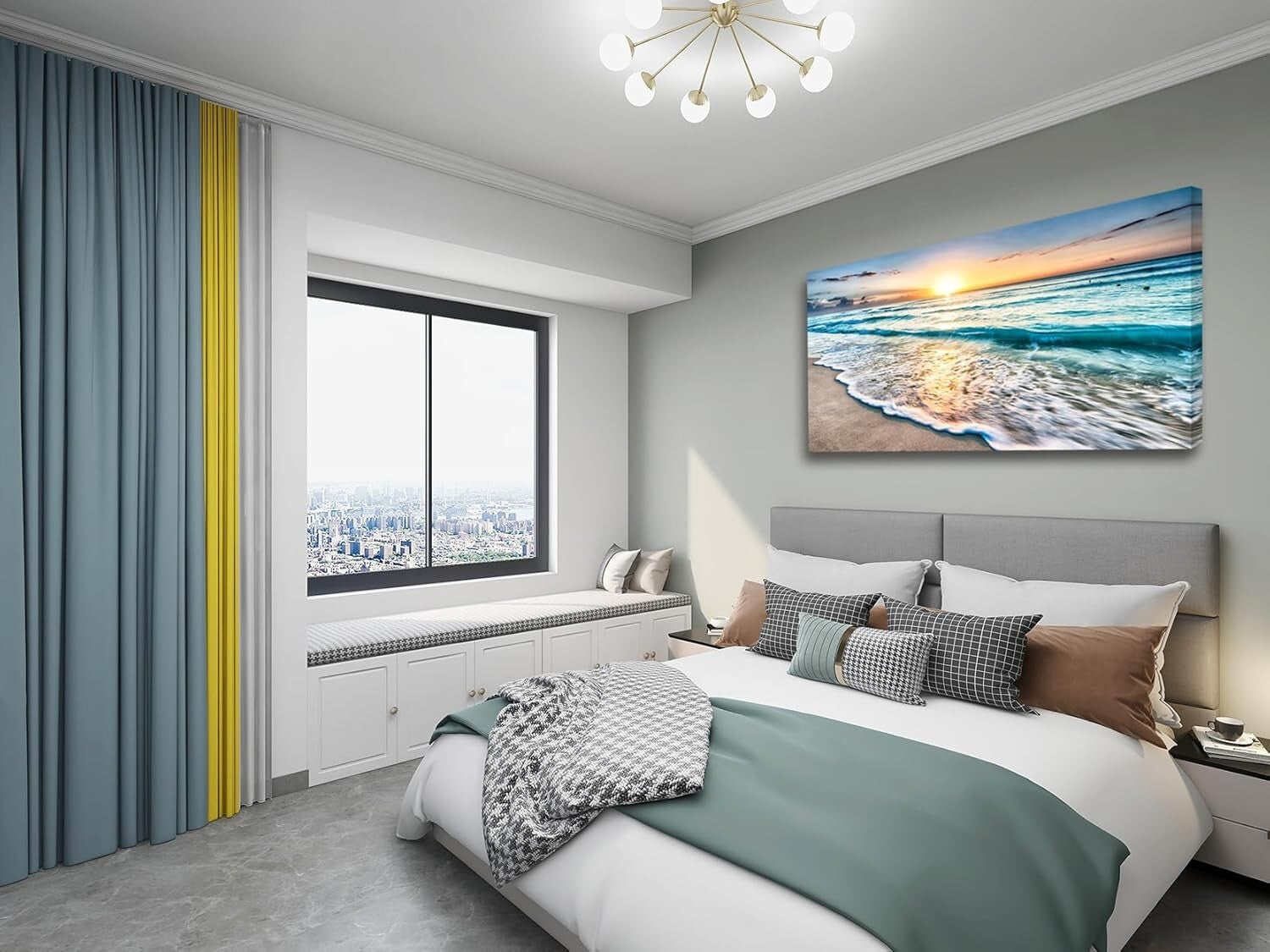 Elegant 30x60 Beach and Ocean Canvas Prints - Perfect for Home & Office