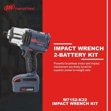 Load image into Gallery viewer, 20V 1/2" Cordless Impact Wrench Kit - 1,500 ft-lbs Torque, 2 Batteries Included
