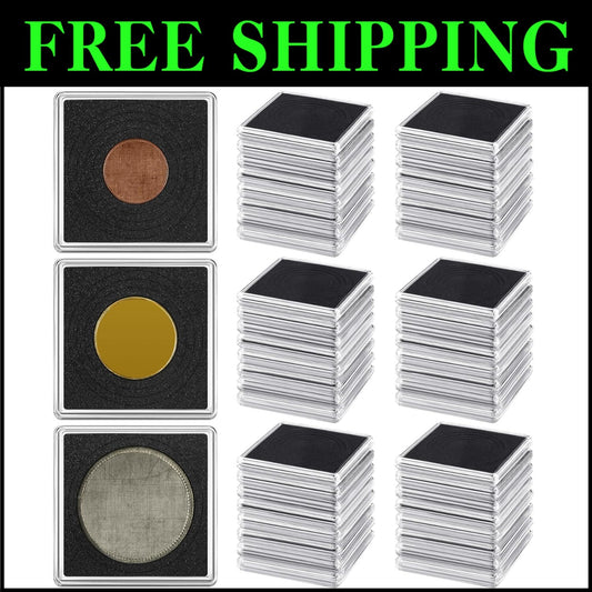 Versatile 150 Count Coin Case Set - Adjustable Acrylic Holders for Collectibles