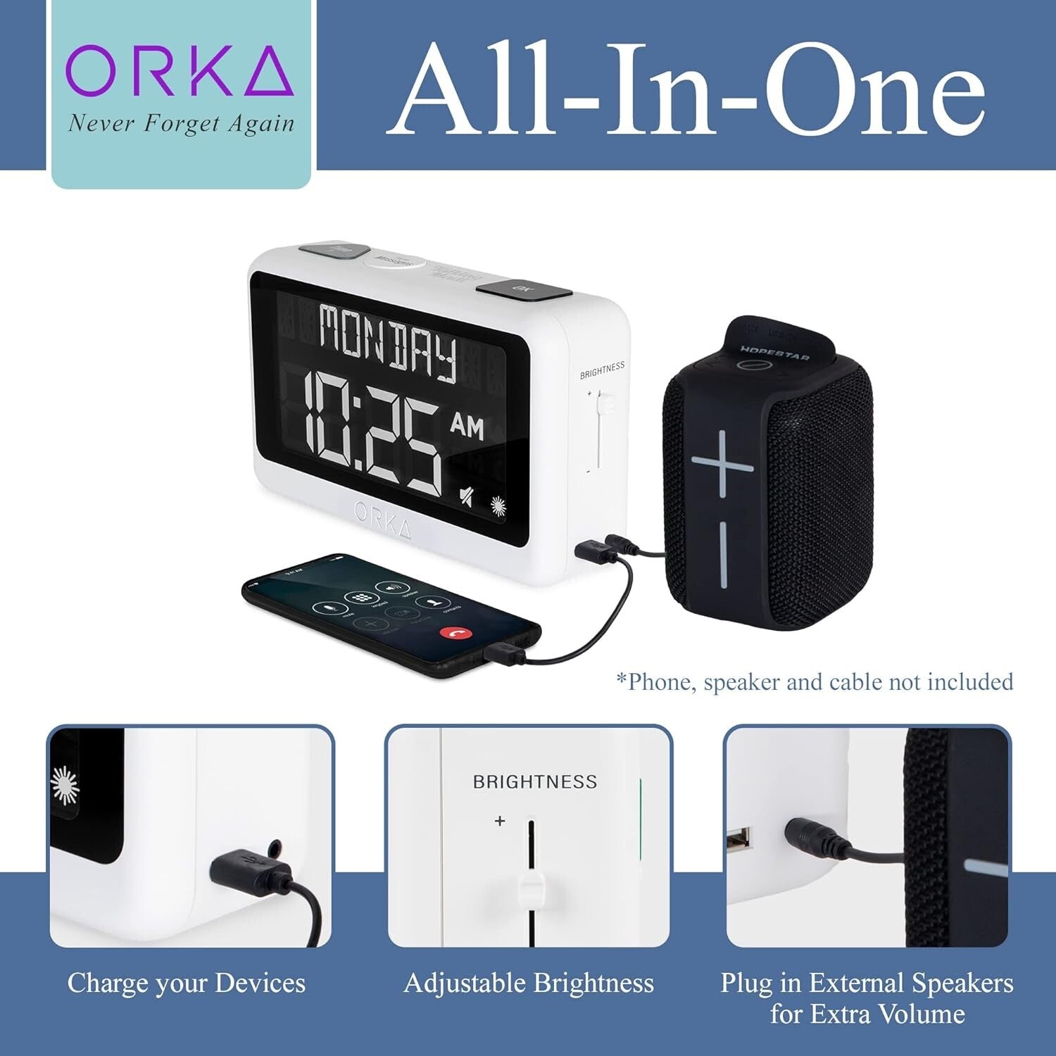 Digital Talking Clock & Pill Reminder with Adjustable Features for Elderly Care