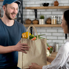 Load image into Gallery viewer, Multipurpose Reusable Shopping Bag - Heavy Duty Comfortable Canvas Tote